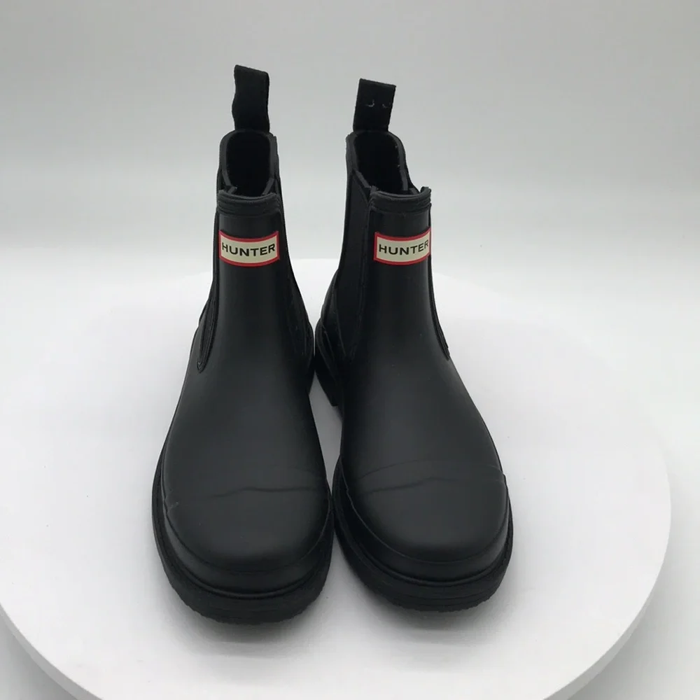 Hunter Mens Black Chelsea Boots size 6 US